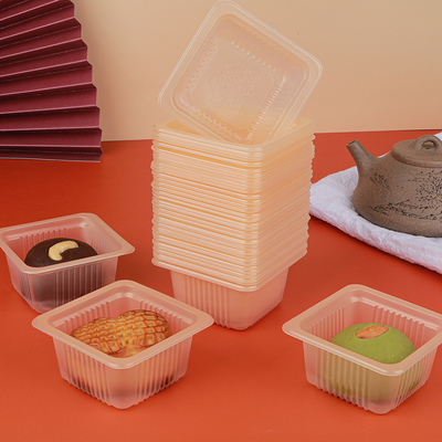 Disposable PP Food Grade Mooncake Plastic Blister Tray Pastry Container