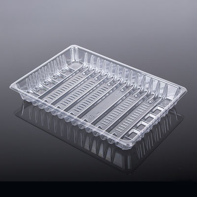 FDA Clear Rectangle 24*16.5*3cm Plastic PET Tray