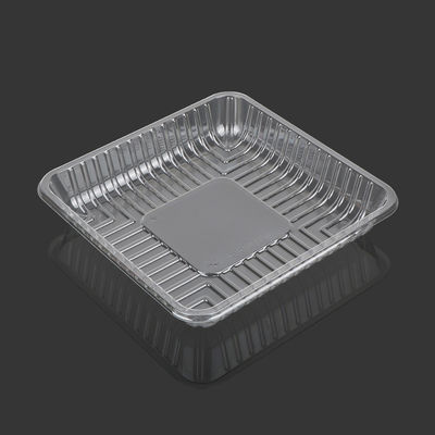 Square Transparent 18*18*3cm PET Plastic Tray