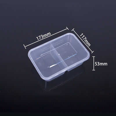 Square 2 Compartment Takeaway Containers With Lid