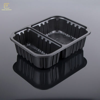 Black Food Packaging 18*10*6cm Airline Meal Tray