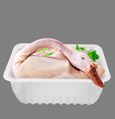 White Biodegradable 28*18*10cm Plastic Meat Packaging