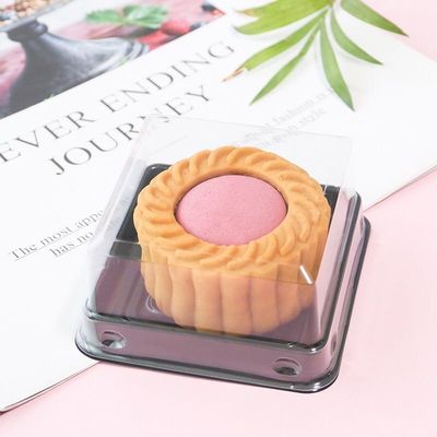 Single Square Mooncake Disposable Plastic Meal Tray