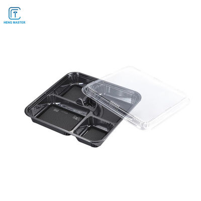 5 Compartment Microwavable Disposable Plastic Meal Tray