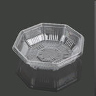 Clear Octagonal 19*19*5cm Disposable Fruit Tray