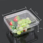 Rectangular 15.5*13.5*7.5cm Disposable Fruit Box With Lid