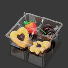 4 Compartment 12*12*5cm Plastic Pastry Packaging