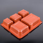 Black And Orange Food Grade PP 24*10*6cm Airline Meal Tray