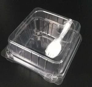 Transparent 145x138x84mm Disposable Plastic Meal Tray