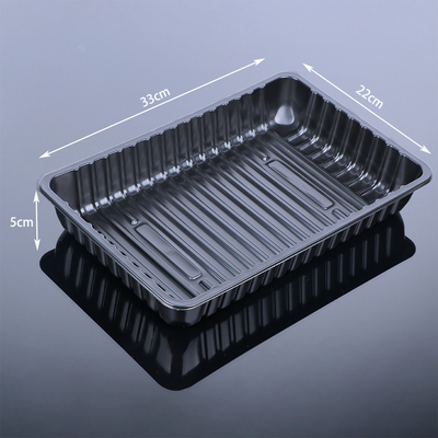 Disposable 33*22*5cm Plastic Food Tray Whole Chicken Meat Dessert Tray PP MAP Frozen Tray