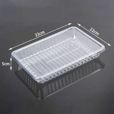 Disposable 33*22*5cm Plastic Food Tray Whole Chicken Meat Dessert Tray PP MAP Frozen Tray