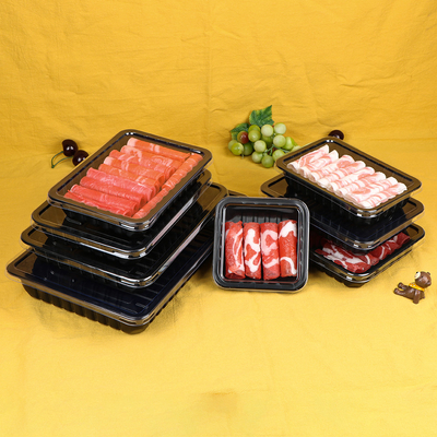 Disposable 33*22*5cm Plastic Food Tray Whole Chicken Meat Dessert Tray PP MAP Frozen Tray