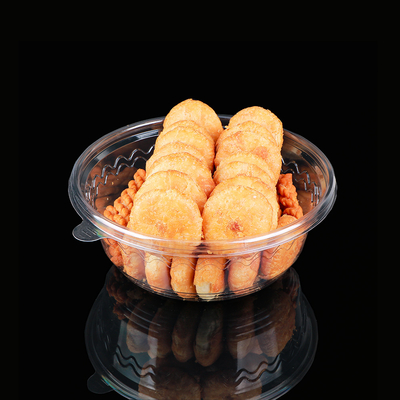 Eco Friendly Large PET Food Bowl Disposable Fruit Salad Containers
