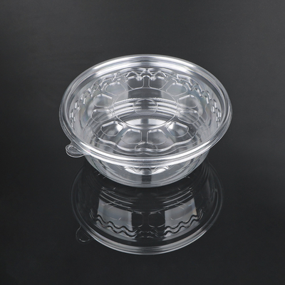Eco Friendly Large PET Food Bowl Disposable Fruit Salad Containers