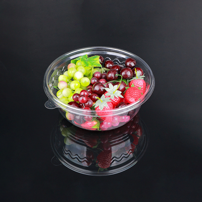 Eco Friendly Large PET Food Bowl Disposable Fruit Salad Containers