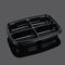 4 Compartment 24.5*17.5*4cm Black Disposable Food Containers