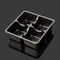 Black Recyclable Square 12*12*5cm Plastic Cake Tray