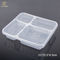 Rectangle 4 Compartment 23*20.5*4.5cm Airline Meal Tray