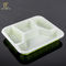 4 Compartment Disposable 23.5*20.5*3.5cm Airline Food Tray