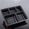 Black And Orange Food Grade PP 24*10*6cm Airline Meal Tray