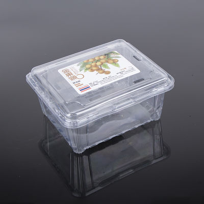 Clear 19.5*16*9cm Disposable Plastic Fruit Containers