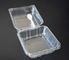 Transparent 145x138x84mm Disposable Plastic Meal Tray